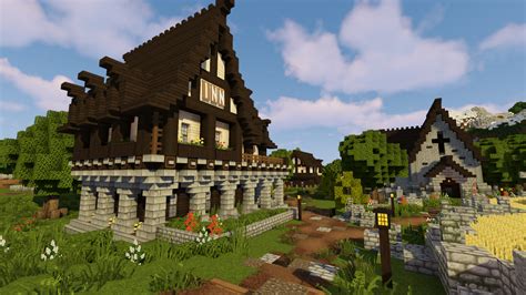Overgrown Medieval Castle. . Minecraft medieval villager
